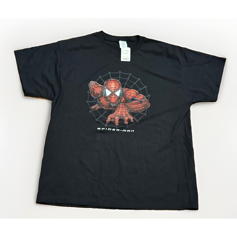 Vintage Spider Man Web 2002 Film Promo Tobey Maguire T Shirt XL Deadstock Rare